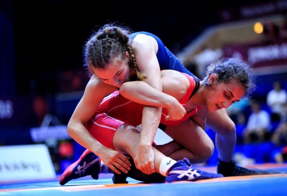 Ringer-WM in Athen: Aserbaidschans Ringerin Schahane Nazarova im Finale