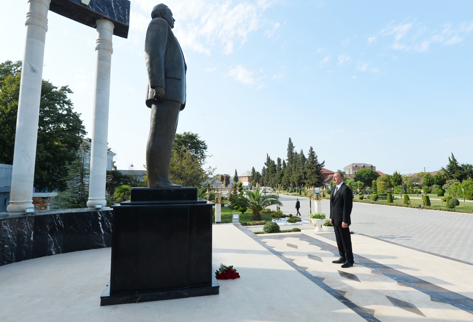 Staatspräsident Ilham Aliyev zu Besuch in Lenkoran