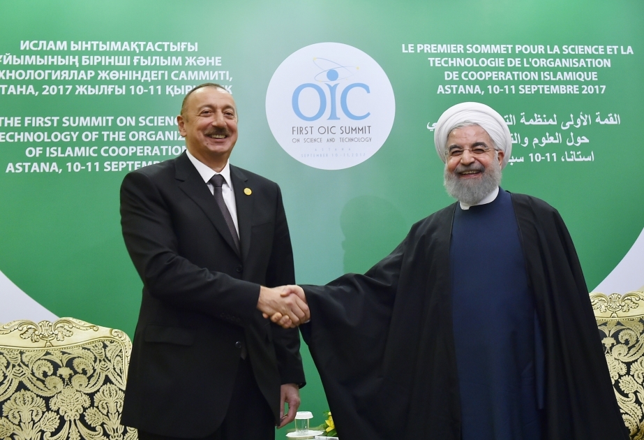 President Ilham Aliyev met with Iranian President Hassan Rouhani in Astana VIDEO