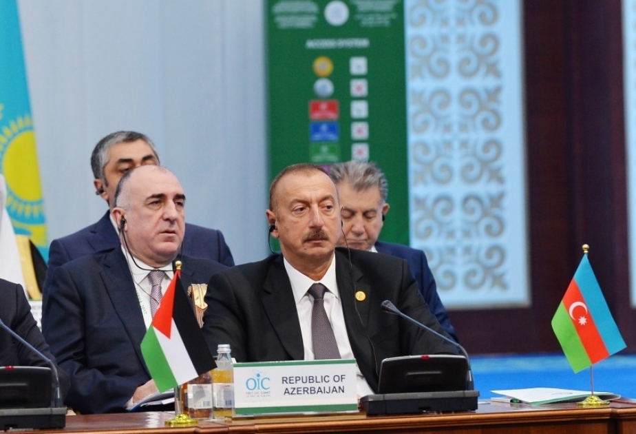 Prezident İlham Əliyev: Azərbaycan üzv olduğu beynəlxalq təşkilatlarda müsəlman ölkələrini daim dəstəkləyir