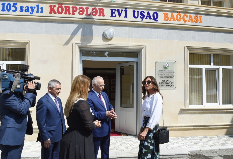 Erste Vizepräsidentin Mehriban Aliyeva besucht Kindereinrichtung Nr.105