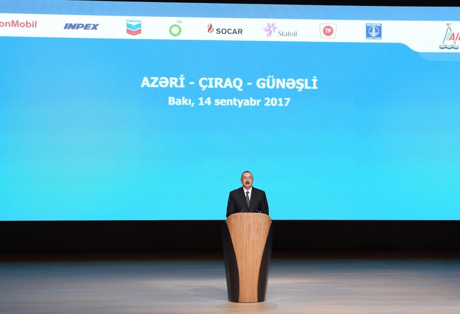 President Ilham Aliyev attended signing ceremony of new agreement on Azeri-Chirag-Gunashli oilfields VIDEO