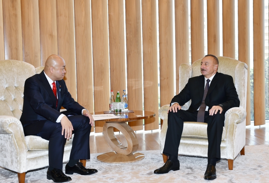 Entretien du président Ilham Aliyev avec le vice-ministre parlementaire des Affaires étrangères du Japon VIDEO