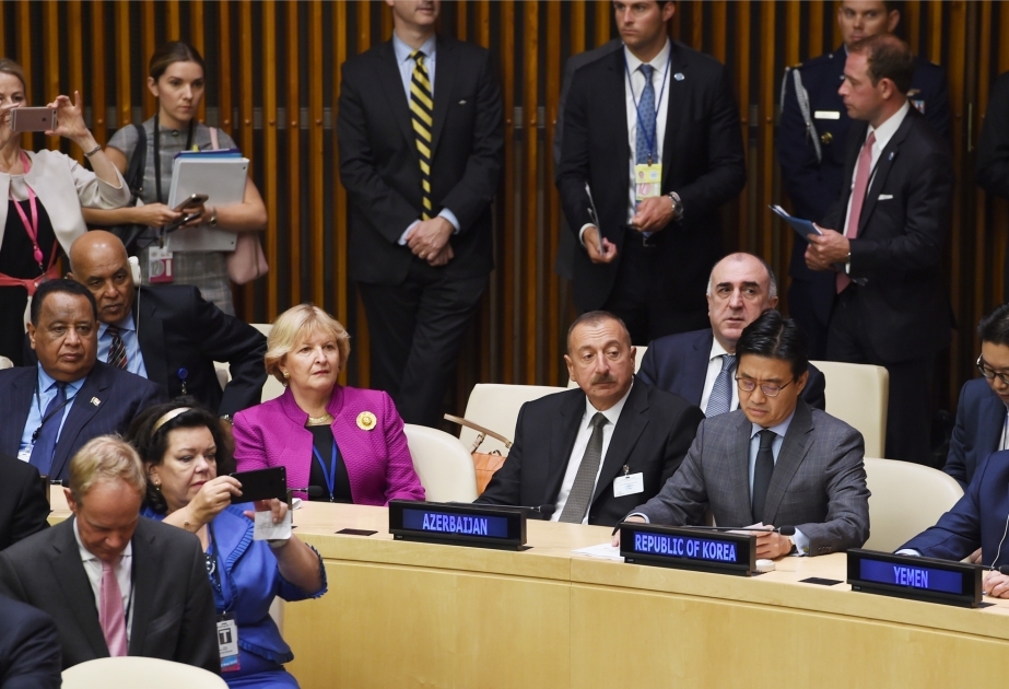 Президент Ильхам Алиев принял участие в мероприятии на высоком уровне под названием «Поддержка политической декларации относительно реформ ООН» в Нью-Йорке ВИДЕО