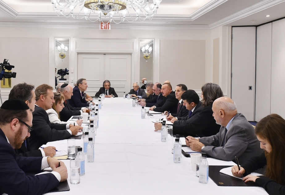 President Ilham Aliyev met with representatives of American Jewish organizations in New York VIDEO