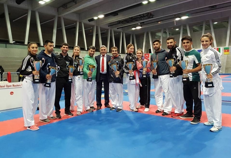 Azerbaijani karate fighters grab 18 medals at Basel Open Masters