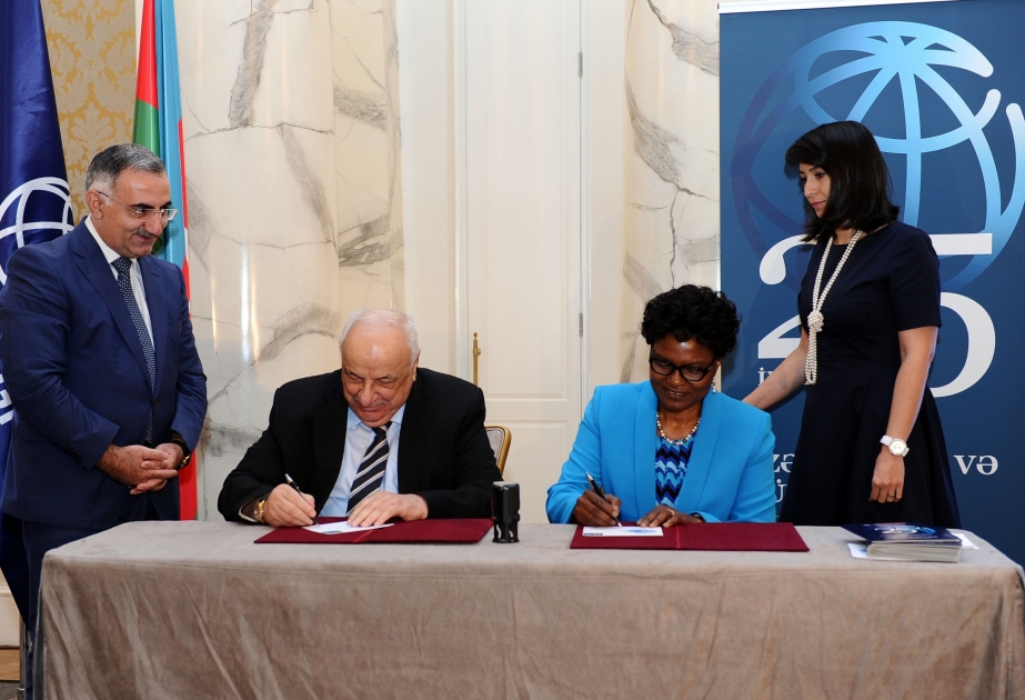 Stamps marking 25th anniversary of Azerbaijan`s WB membership signed and sealed