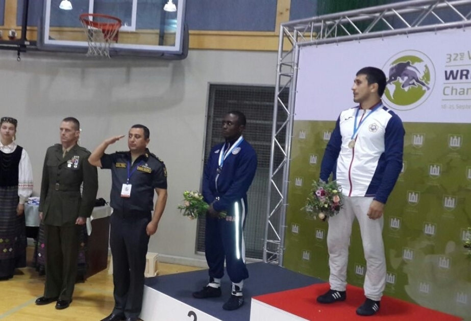 Azerbaijani wrestler wins gold at World Military Championships