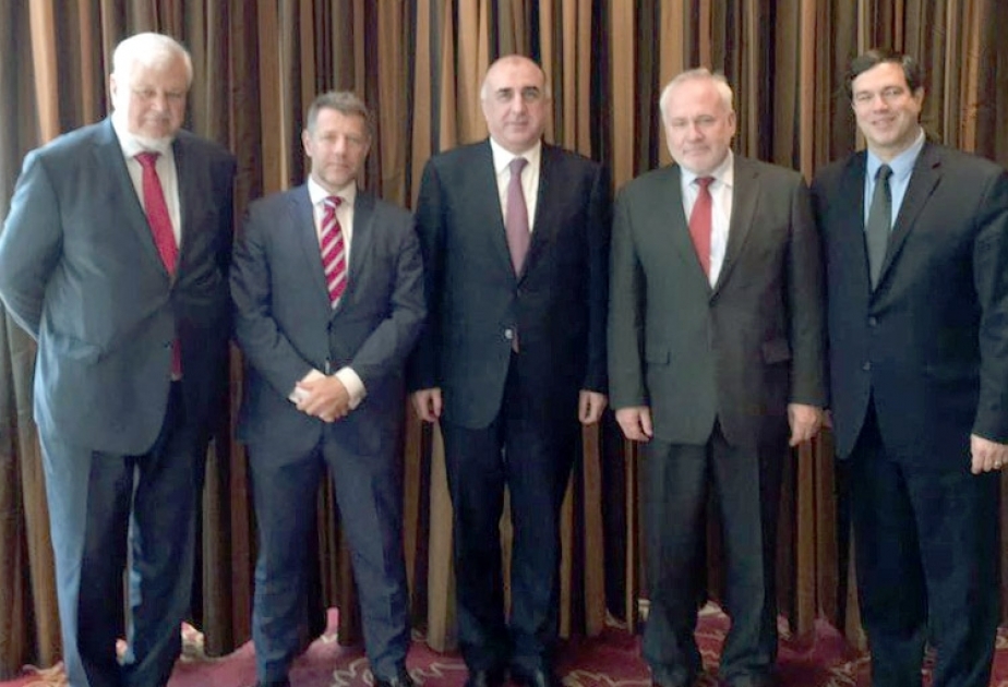 Azerbaijani FM, OSCE Minsk Group Co-Chairs discuss Karabakh conflict resolution talks