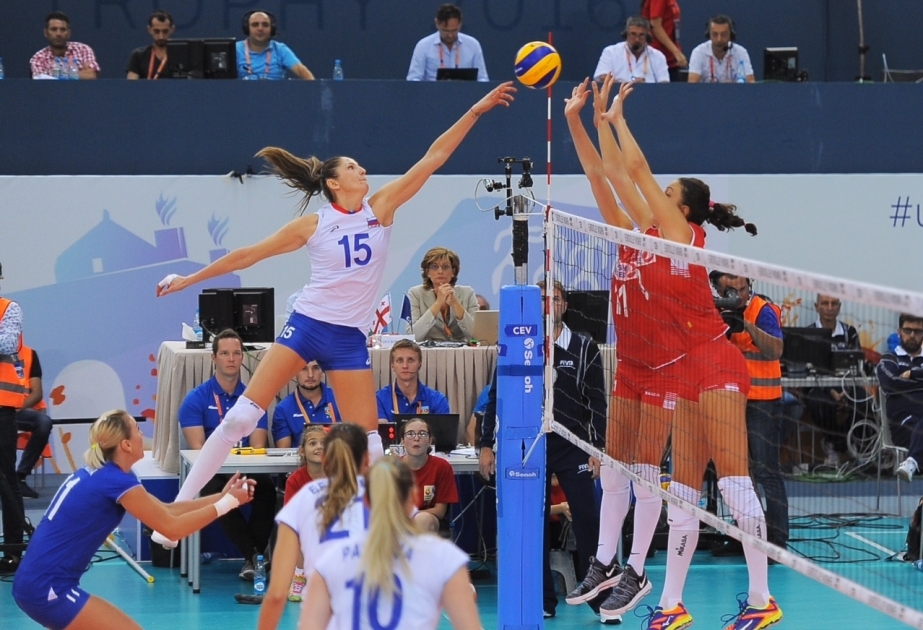 Qadın voleybolçuların Avropa çempionatında ikinci günün yekunları