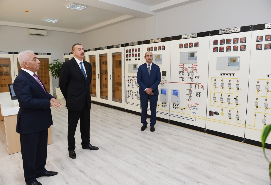 Prezident İlham Əliyev “Neftçala” yarımstansiyasının açılışında iştirak edib VİDEO