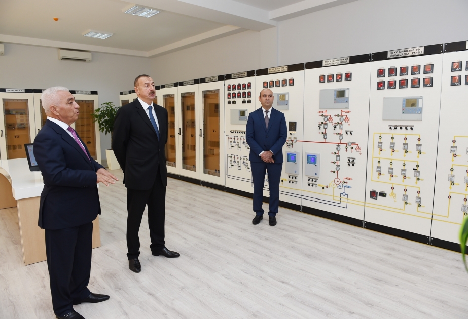 Le président Ilham Aliyev a participé à l'inauguration d'une sous-station électrique à Neftchala VIDEO