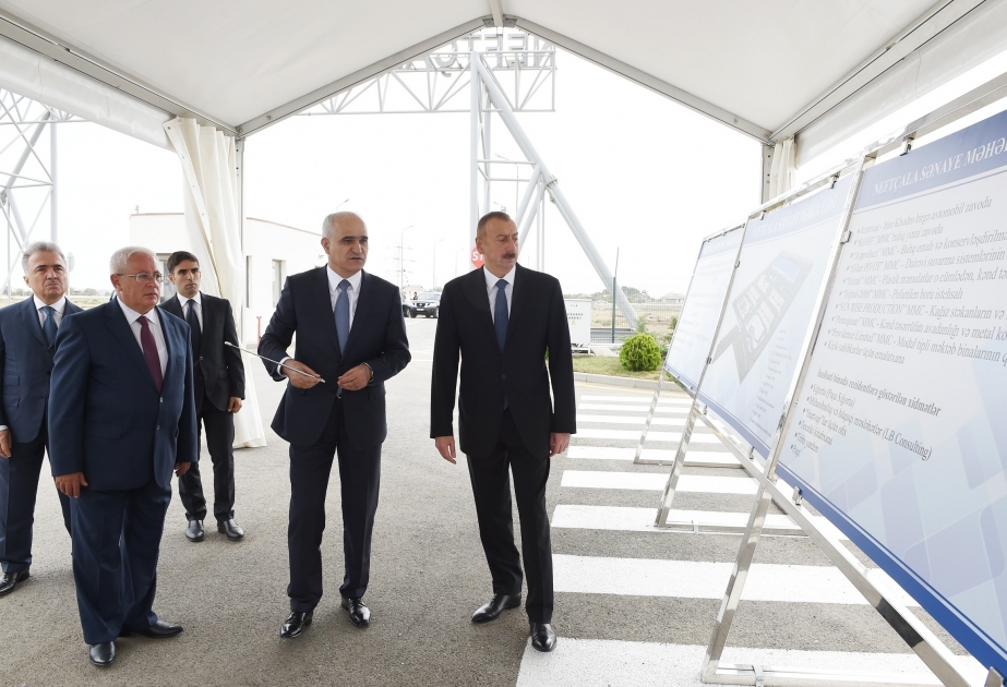 Le président azerbaïdjanais Ilham Aliyev inaugure le Quartier industriel de Neftchala VIDEO