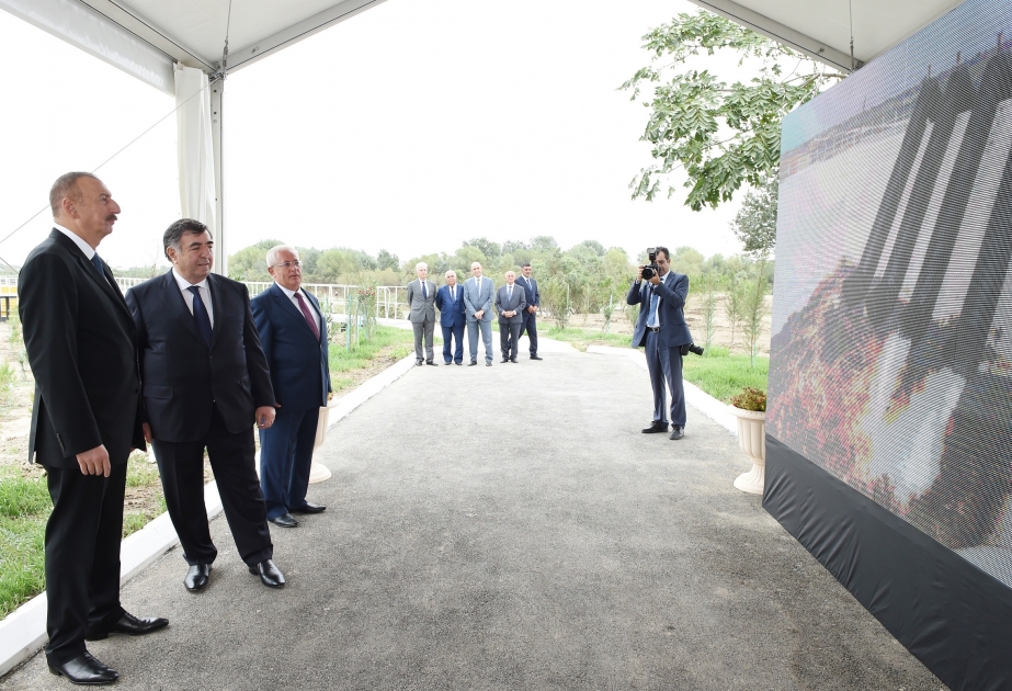 Prezident İlham Əliyev Neftçala rayonunun əkin sahələrinə suvarma suyunun verilməsi mərasimində iştirak edib VİDEO