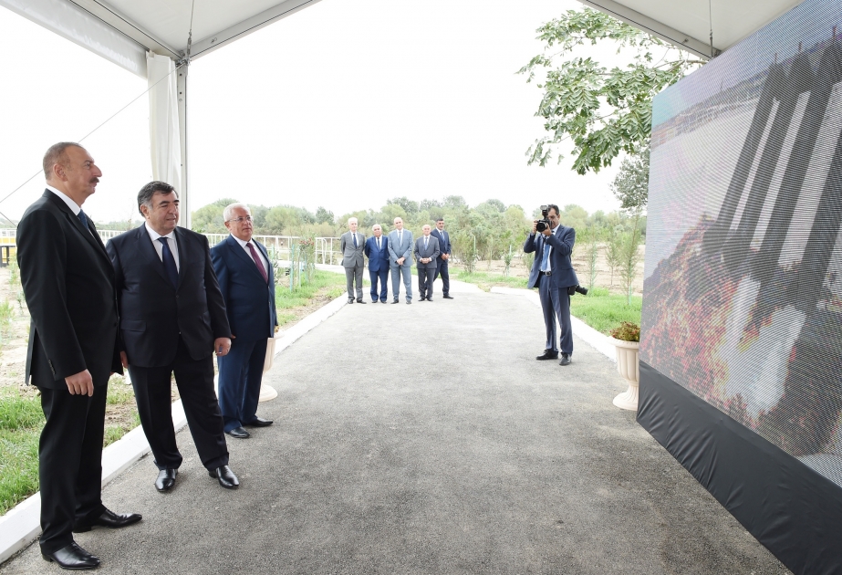 Le président de la République a participé à la cérémonie de mise en service du système d'approvisionnement en eau d'irrigation à Neftchala VIDEO