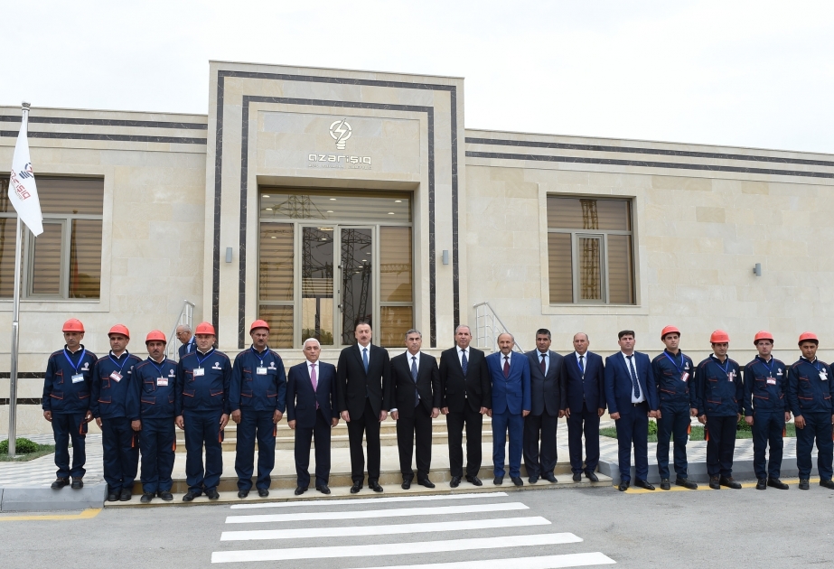 Le président Ilham Aliyev a participé à l'inauguration d'une sous-station à Salyan VIDEO