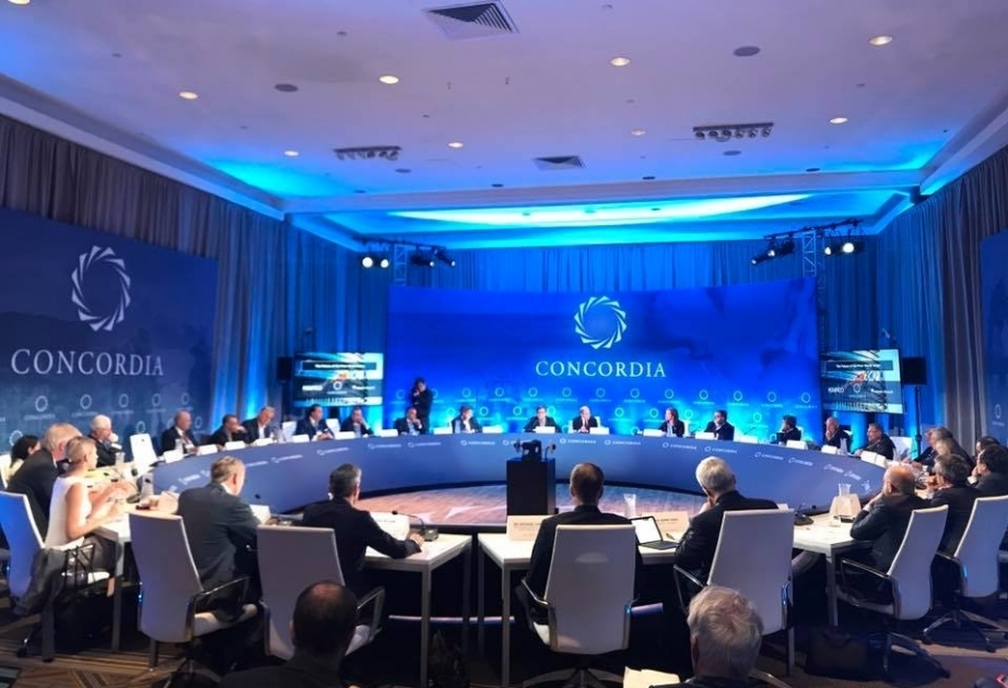 Members of Nizami Ganjavi International Center attend Concordia Summit