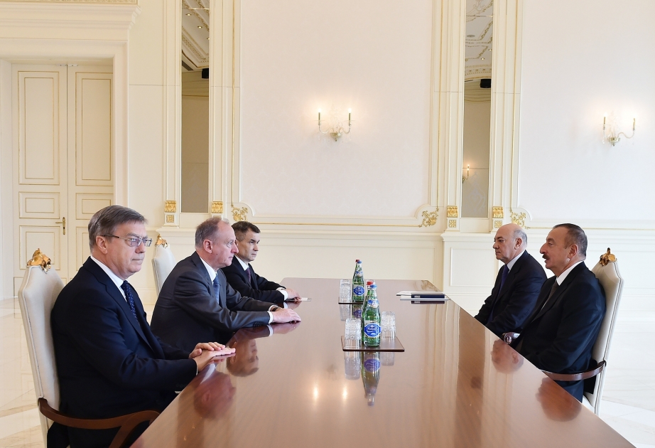 Präsident Ilham Aliyev empfängt Sekretär des Sicherheitsrates von Russland VIDEO