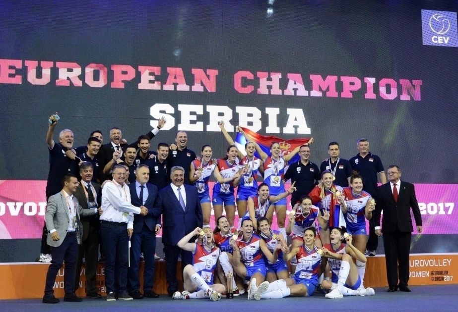 Волейболистки Сербии завоевали титул чемпиона Европы