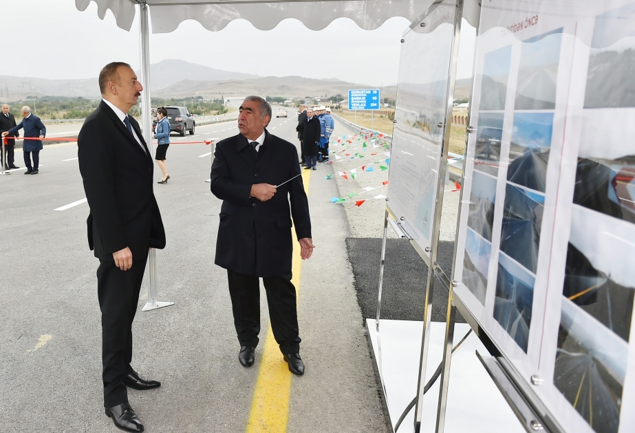 Jangi-Badalli Abschnitt der Autostraße Baku-Shamakhi-Muganli zur Nutzung übergeben VIDEO