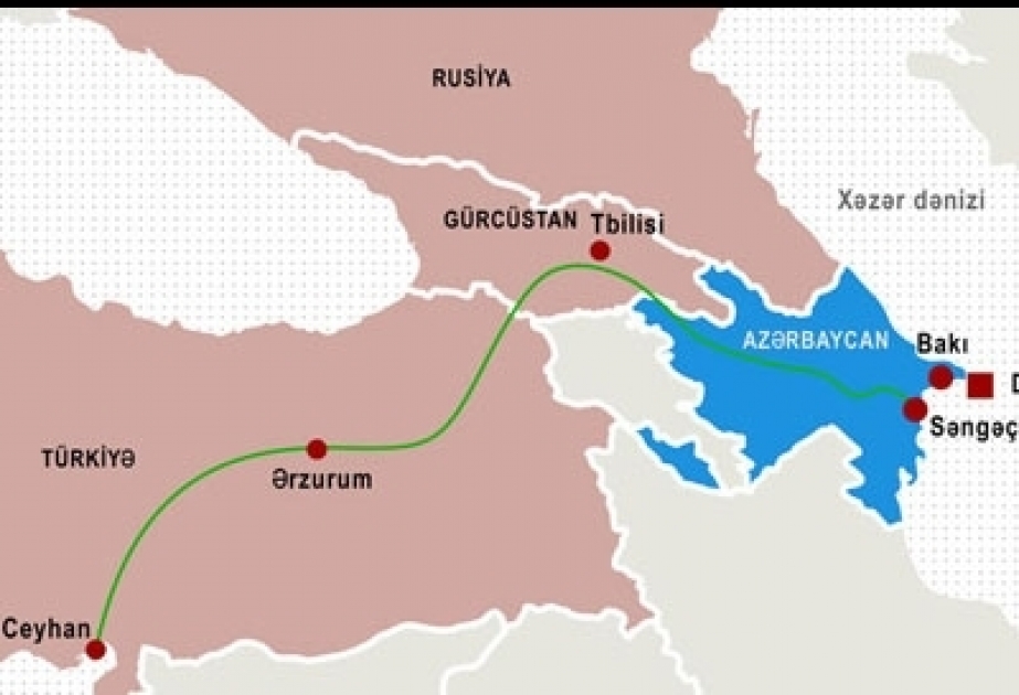 نقل أكثر من نحو 2.2 مليون طن من البترول الأذربيجاني عبر خط أنابيب ب ت ج في سبتمبر
