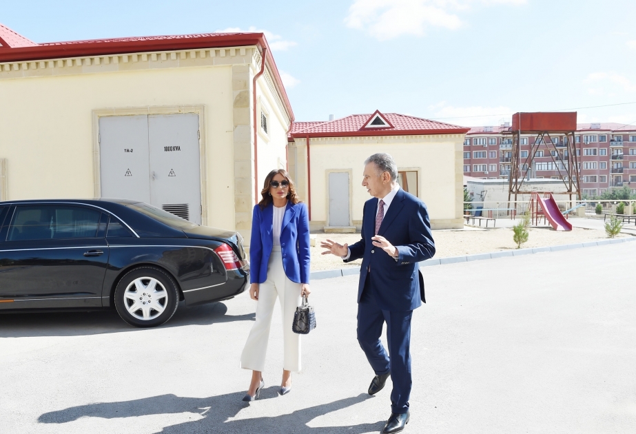 First Vice-President Mehriban Aliyeva viewed new building for IDP families in Ramana
