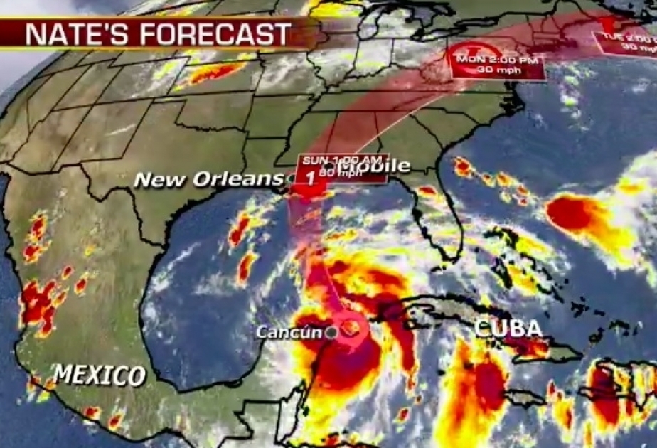 Tropischer Sturm “Nate“ auf die nördliche Golfküste der USA