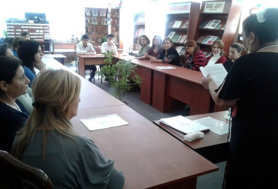 Kitabxanada “Vətənə həsrət şair” mövzusunda seminar-məşğələ təşkil olunub