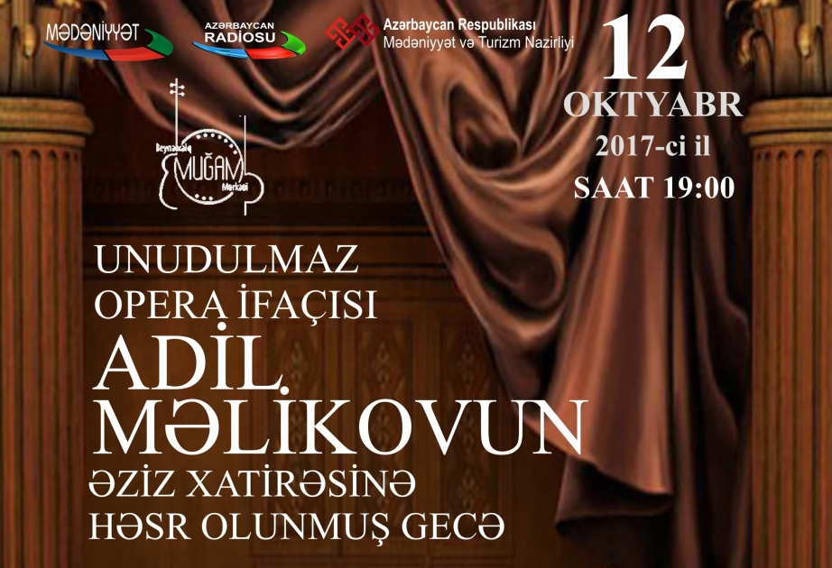 Unudulmaz sənətkar Adil Məlikovun xatirəsi anılacaq