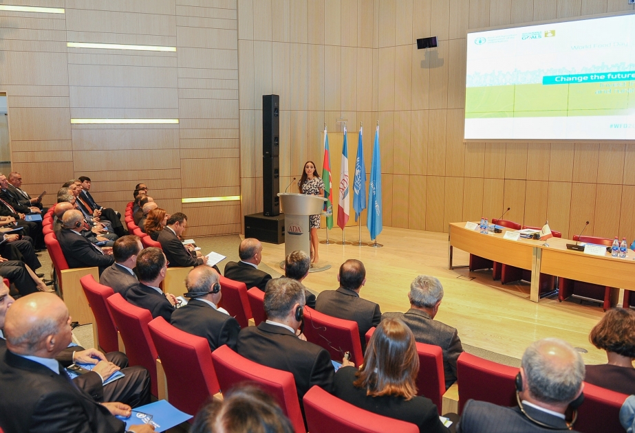 Baku hosts event on World Food Day  Vice-President of Heydar Aliyev Foundation, FAO Goodwill Ambassador Leyla Aliyeva attends the event VIDEO