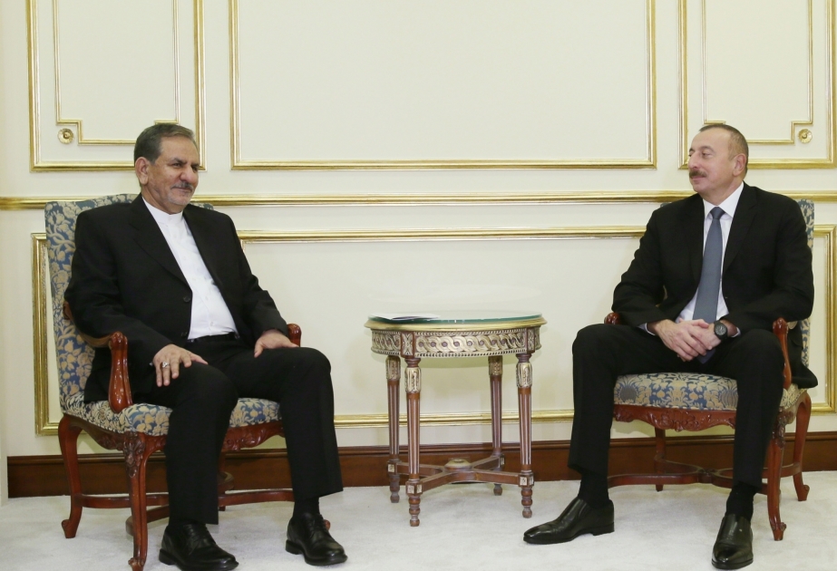 Istanbul : le président azerbaïdjanais Ilham Aliyev a rencontré le premier vice-président iranien Eshagh Jahanguiri VIDEO