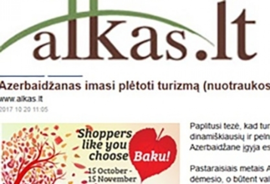 Litvanın xəbər portalında şopinq festivalı barədə məqalə dərc edilib