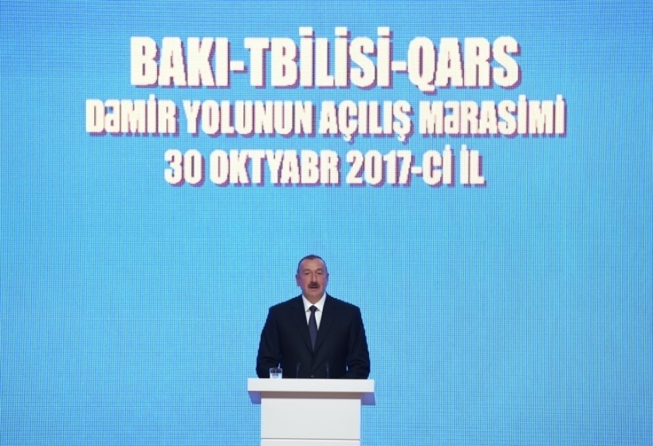 President Ilham Aliyev: Baku-Tbilisi-Kars railway is a historical project