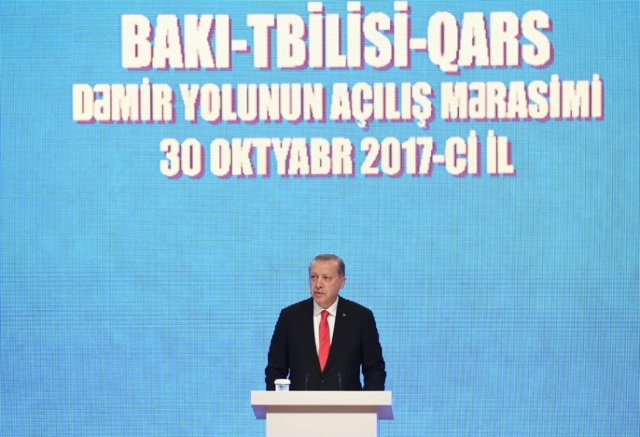 President Erdogan: Baku-Tbilisi-Kars railway will serve a million passengers a year