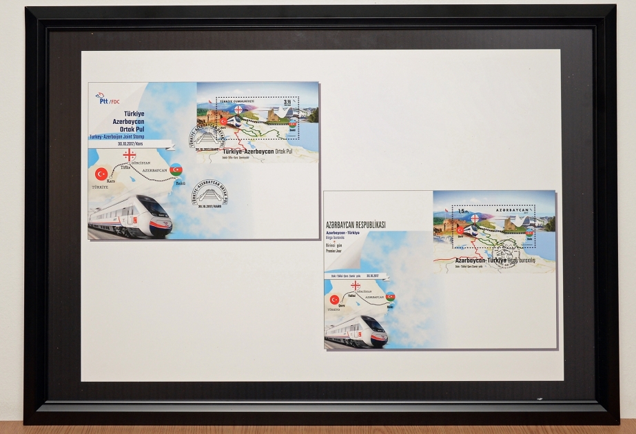 Azerbaijan, Turkey issue postage stamp devoted to Baku-Tbilisi-Kars railroad