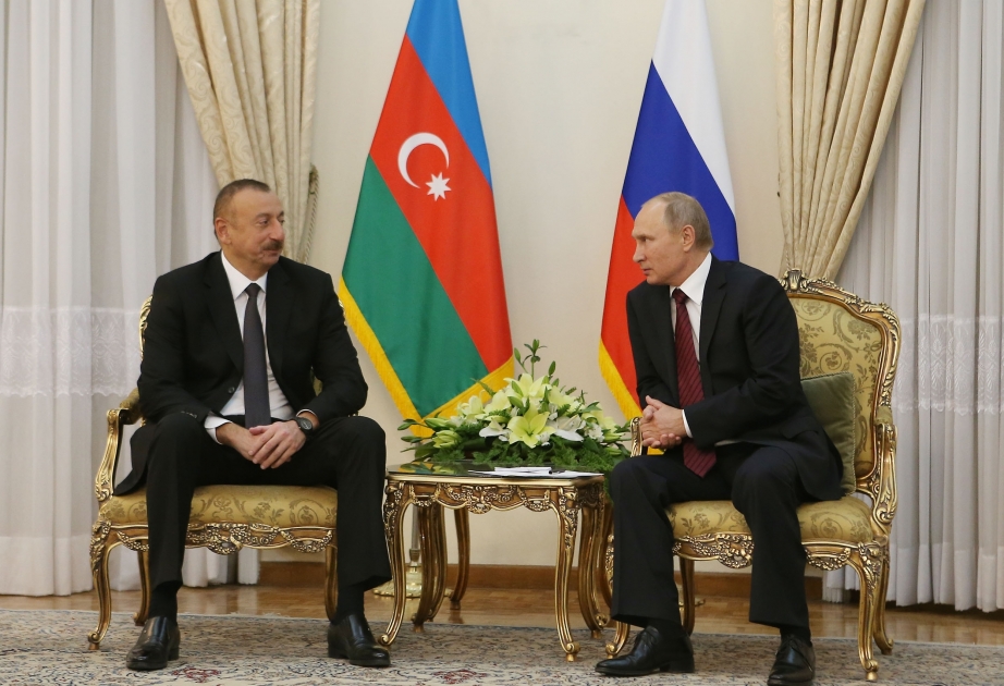 President Ilham Aliyev met with Russian President Vladimir Putin VIDEO