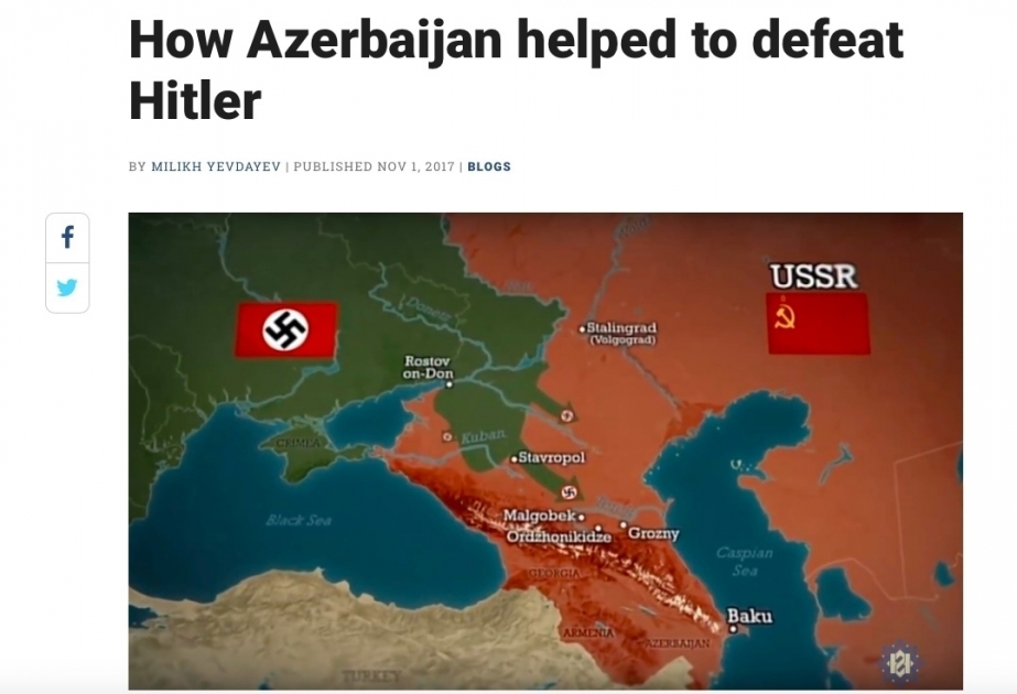 “Jewish Journal” qəzeti: “Azərbaycan Hitlerin məğlub olunmasına necə kömək etdi”