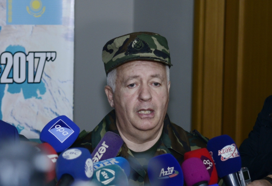 Etibar Mirzəyev: “Xəzər-2017” beynəlxalq təliminə 1100 nəfərlik şəxsi heyət cəlb edilib VİDEO