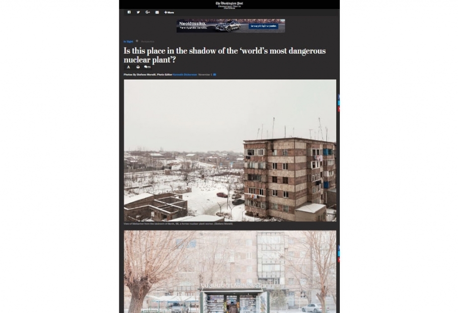 «Вашингтон Пост» назвал армянский город Мецамор городом между жизнью и смертью
