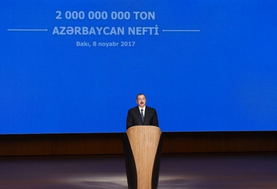 الرئيس إلهام علييف: أذربيجان قدرت على إنشاء إمكانات اقتصادية هائلة على حساب جهد عمال النفط