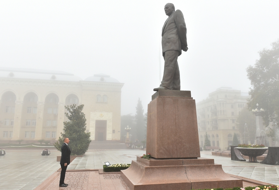 Staatspräsident Ilham Aliyev zu Besuch in Ganja VIDEO