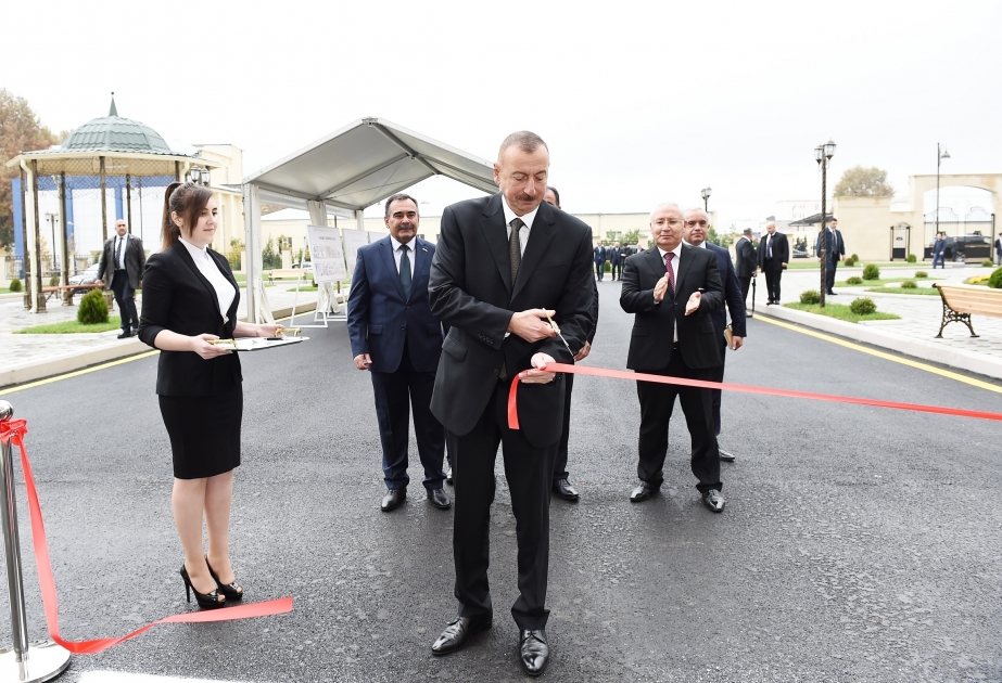 Prezident İlham Əliyev Azərbaycan Dövlət Aqrar Universitetinin yeni inşa olunan yataqxana kompleksinin açılışını edib VİDEO