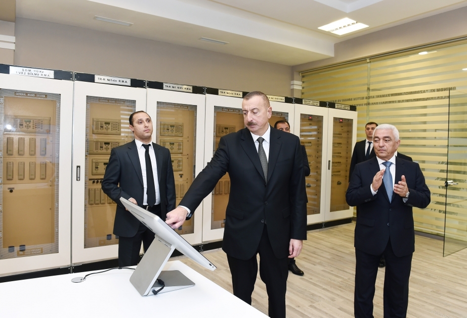 Le président Ilham Aliyev inaugure la sous-station « Yeni Gandja » VIDEO