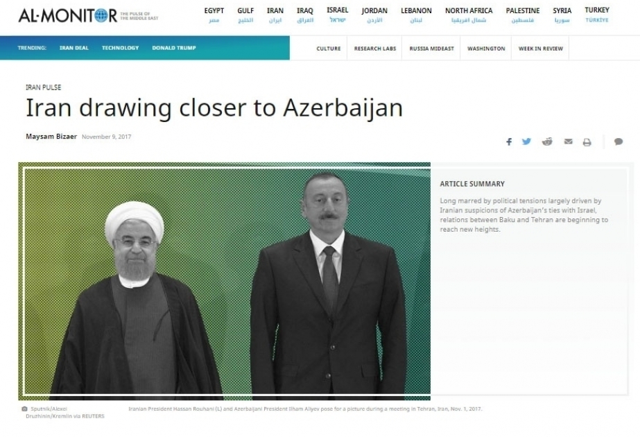 Сайт “Al-Monitor”: Иран выбирает Азербайджан