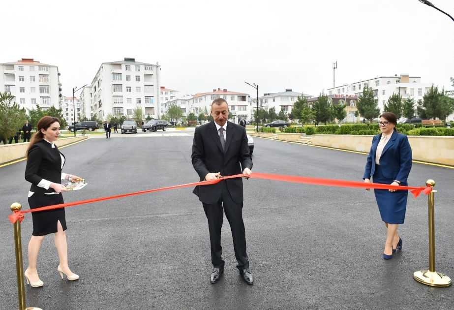 Abşeron rayonunun Masazır qəsəbəsində 5 nömrəli tam orta məktəbin açılışı olub  Prezident İlham Əliyev tədbirdə iştirak edib  YENİLƏNİB VİDEO