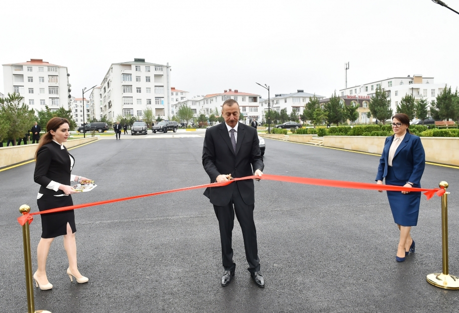 President Ilham Aliyev inaugurated newly built secondary school No 5 in Masazir VIDEO