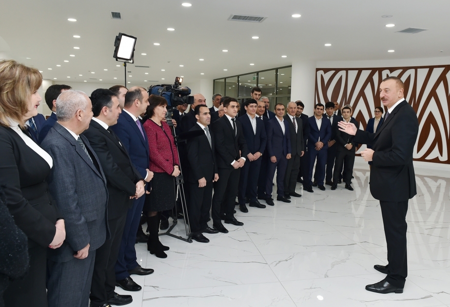 Президент Ильхам Алиев принял участие в открытии Абшеронского Олимпийского спортивного комплекса  ОБНОВЛЕНО ВИДЕО