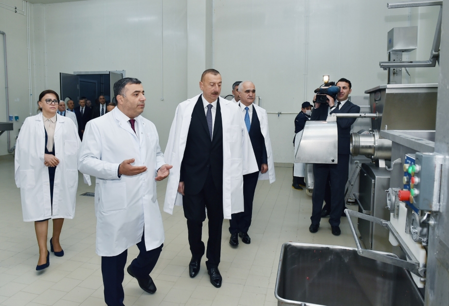 President Ilham Aliyev viewed "Zahmat-Ruzi" LLC in Absheron district VIDEO