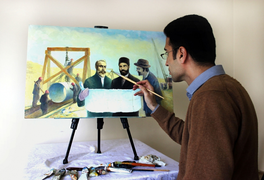 Rəssam Çingiz Mehbaliyev yeni əsərini təqdim edib