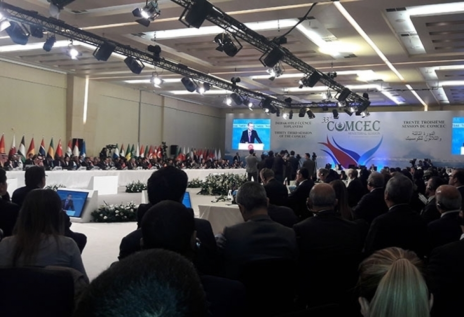 阿塞拜疆官方代表团参加在伊斯坦布尔举行的СОМСЕС会议